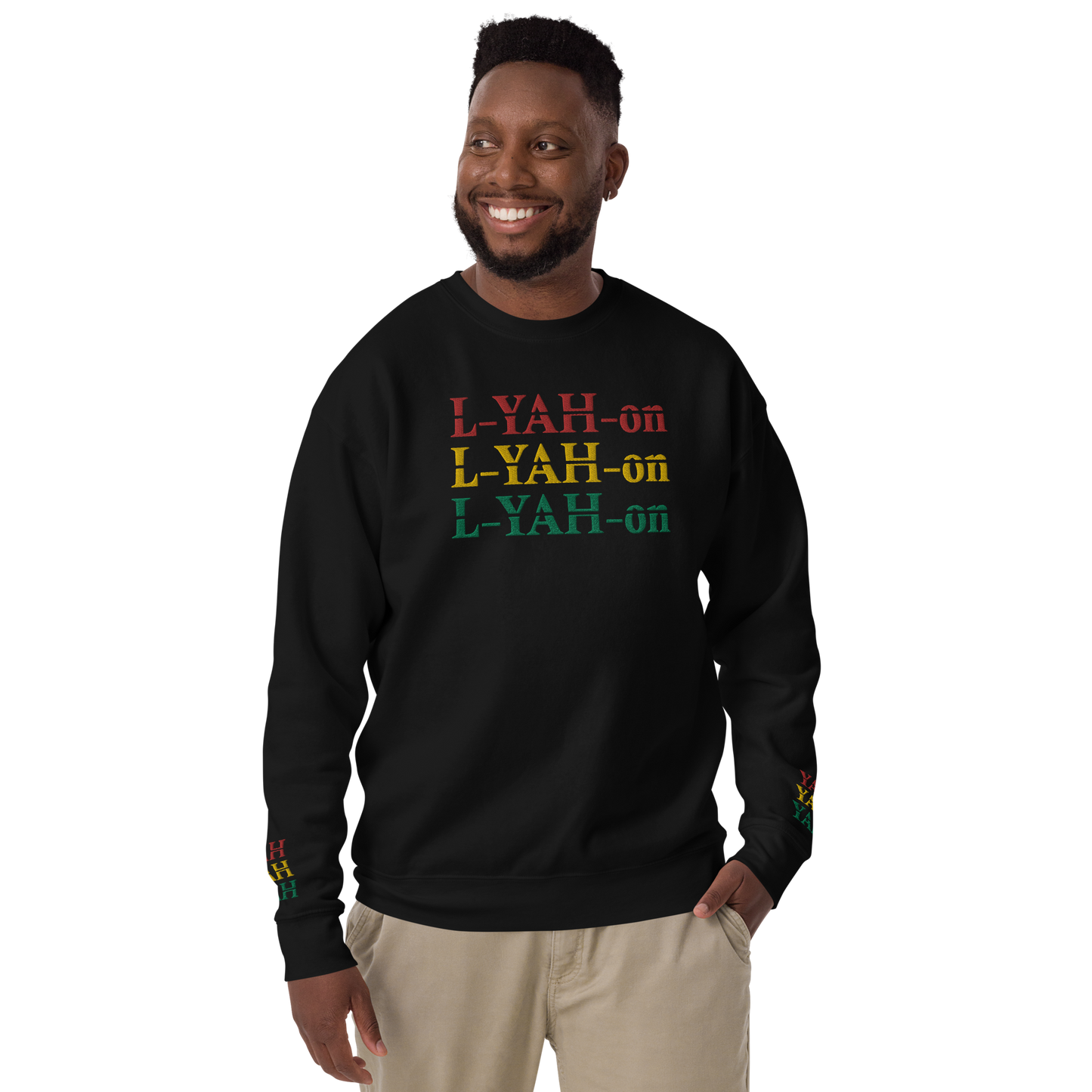 Embroidered Triple L-YAH-on Sweatshirt