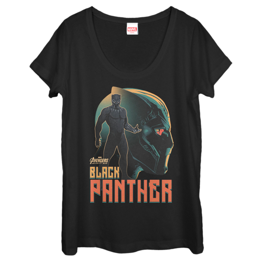 Women's Marvel King Wakanda Sil Scoop Neck T-Shirt