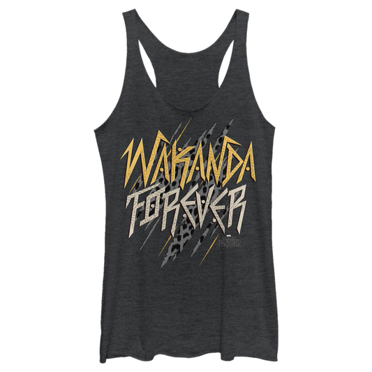 Junior's Marvel Wakanda Slant Forevs Tank Top