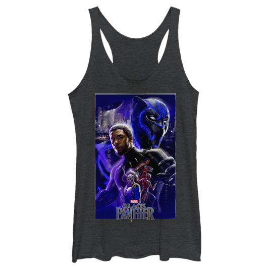 Junior's Marvel Panther Light Tank Top